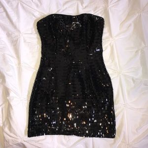 Black Sequins Dress